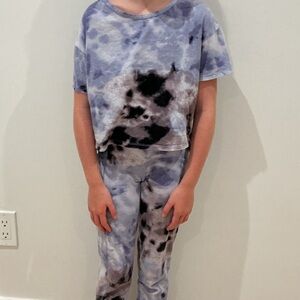 Carter's Blue and Black Tie-Dye Outfit